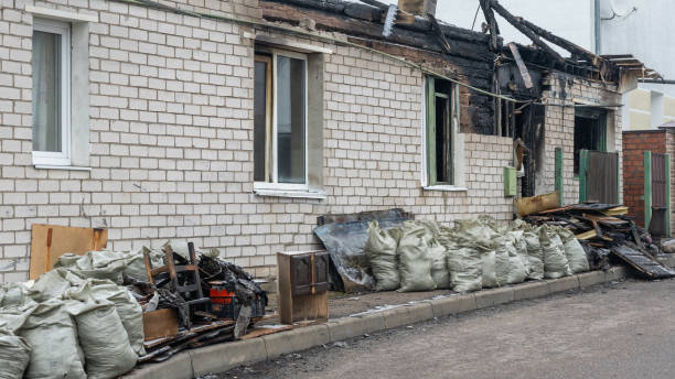 Professional Fire Damage Removal technician working in New Lisbon, NJ
